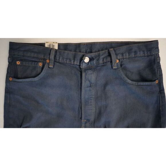 Levi's 501 Original Men's Sz 36x32 Blue Regular Fit Straight Jeans $70 - Picture 4 of 7